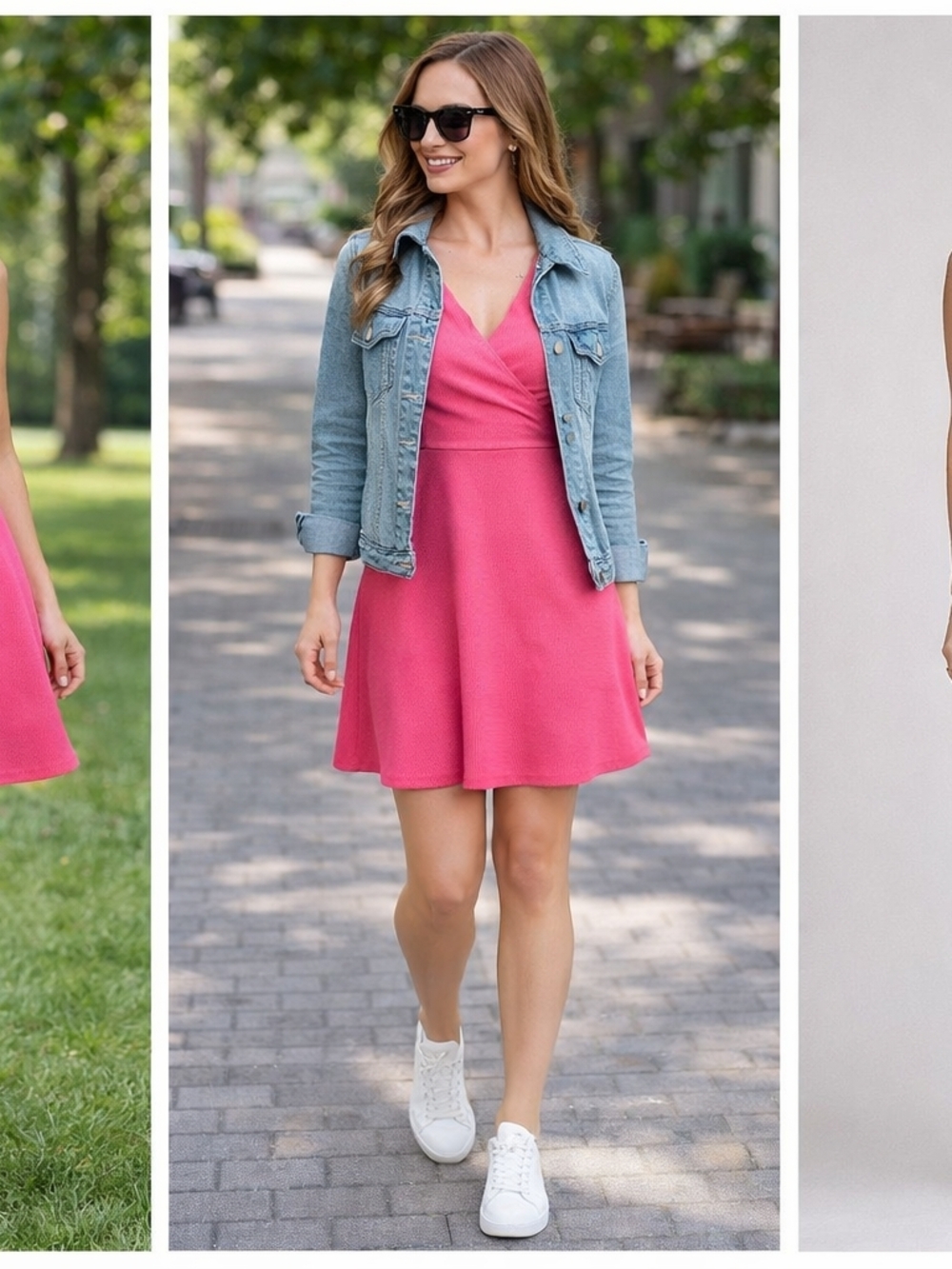 Elle Hot Pink Ribbed Dress 💖 - Picture 2 of 8